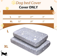 Dog Bed Covers Replacement Washable Elastic Edged 36" x 27" x 6" – Essentials for Dogs - Gray / 52.0"L x 28.0"W x 5.0"Th - image 3