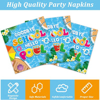 CHUNNIN 200 PCS Gone Fishing Party Plates Napkins Fishing Tableware - Pool - image 4