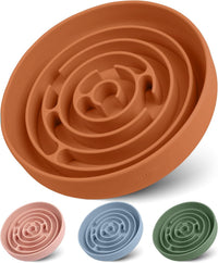 Coomazy Extra Large Slow Feeder Bowl - Orange / L