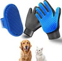 NVNAN Pet Hair Removal Glove for Dogs & Cats - Gloves + Brush