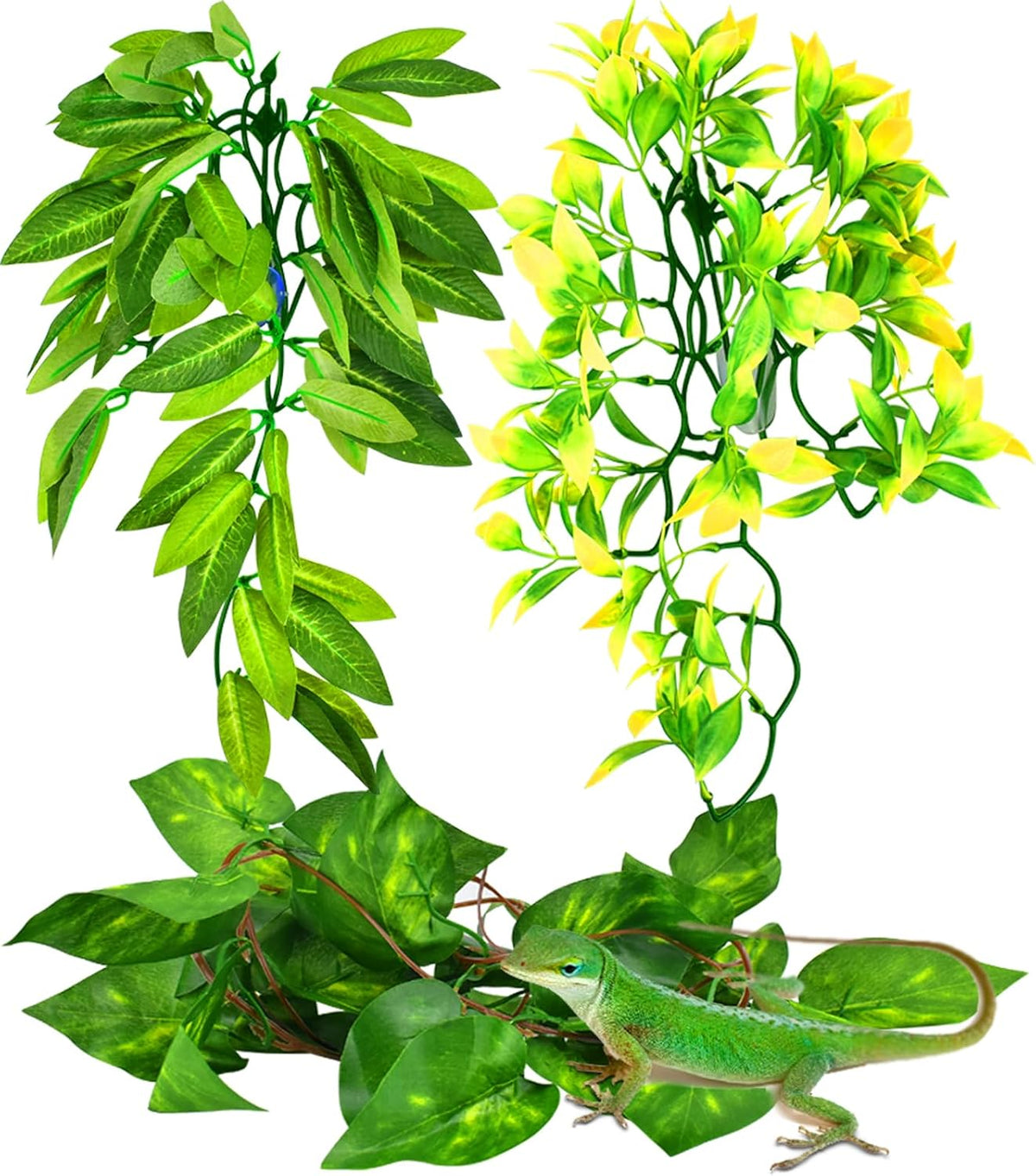 KATUMO Reptile Plants, Bearded Dragons, Lizards, Geckos, Toads - Green+yellow