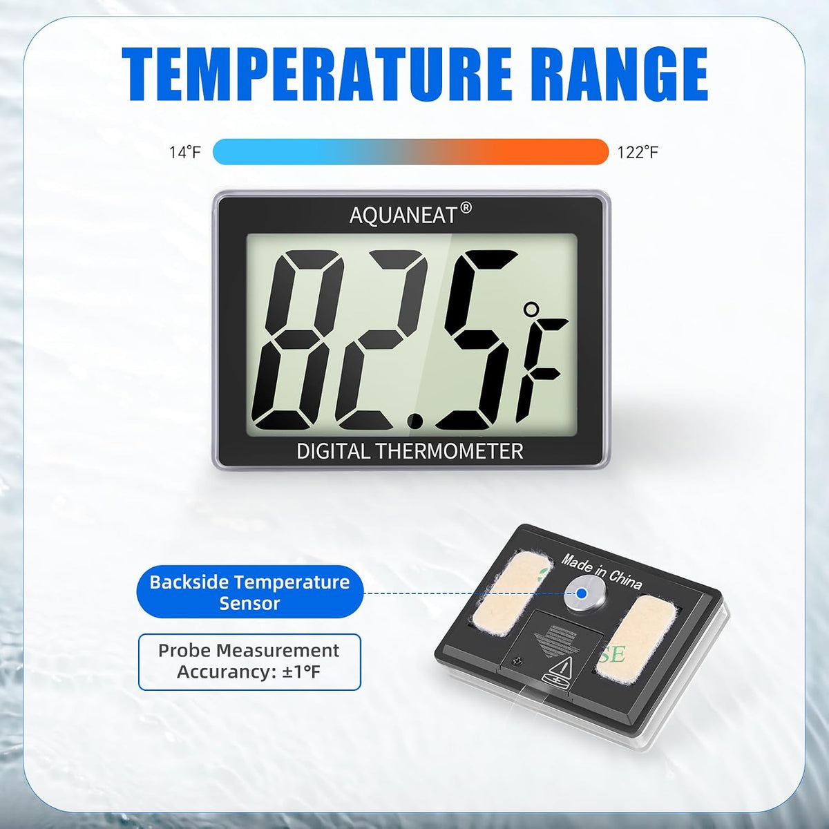 AQUANEAT Aquarium Thermometer, Fish Tank Thermometer - image 3