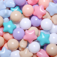 Realhaha Ball Pit Balls Star Shapes Plasticballs for Ballpit Playpen – Fun for Kids & Family - Macaron Pink Green Milktea Purple / 200