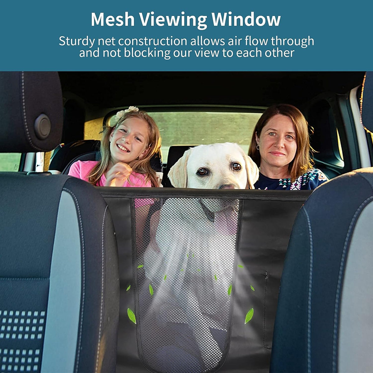 Petsfit Dog Car Barrier Vehicle Pet Barrier Backseat Mesh Dog Car - Large - image 4