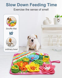 Snuffle Mat for Dogs, 15.4in Felt Wool for Small/Medium Pet Puzzle – Essentials for Dogs - Pink / 20"L x 20"W - image 4
