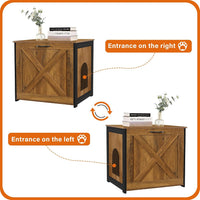 Cat Litter Box Enclosure, Hidden Litter Box Furniture - Warm Brown / 23.6"L x 19.7"W x 21.7"H - image 4