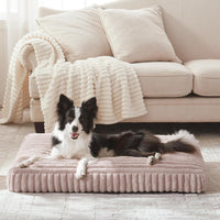FURTIME Dog Beds Large Sized Dog, Washable Dog Bed for Crate - Pink / L(35"x23"x4")
