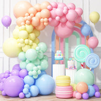 Pastel Rainbow Balloons Arch Garland Kit for Pastel Party Decor – Fun for Kids & Family - Macaron