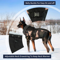 IECOii Extra Warm Reflective Dog Coat - X-Large(Chest:24.4-29.9 in) / Green Camo - image 2