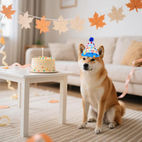 6PCS Dog Birthday Party Hats Felt for Small Medium Dogs Paw Bone – Essentials for Dogs - Birthday Hat / Large - image 2