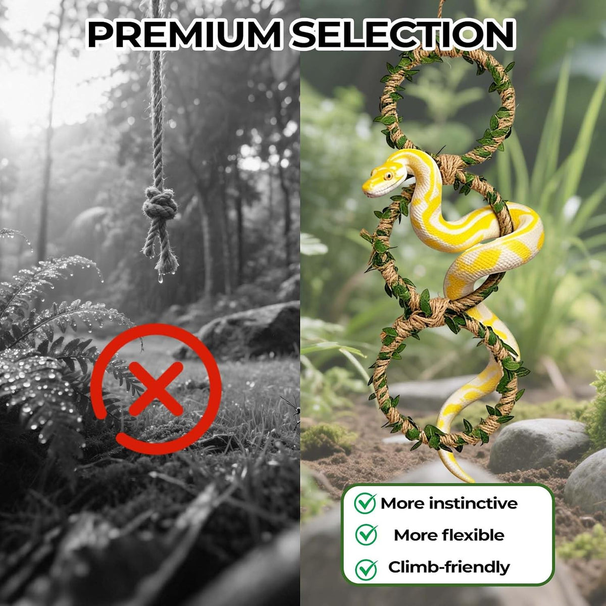 2 Pack Snake Climbing Rings for Ball Python & Corn Snake - Green - image 4