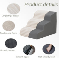 Dog Stairs for Small Dogs 15.7'' H, 3-Step High Density Foam – Essentials for Dogs - Beige / 3 / Extra Wide 3 Step-15.7"H - image 4