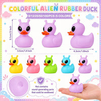 Sotiff mini alien rubber ducks, 25 green ducks with funny faces - view 10