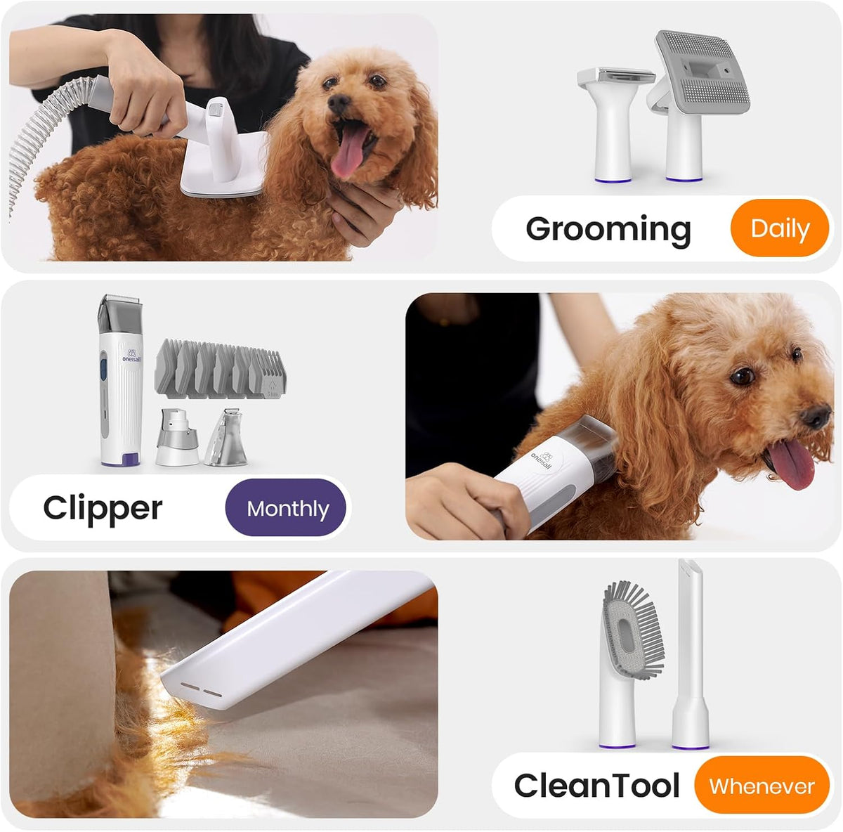 oneisall Dog Grooming Vacuum - Purple - image 4