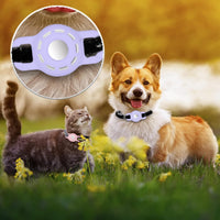 for Air tag Cat Collar Holder for Apple Air Tag - Ci-Pink+Purple - image 2