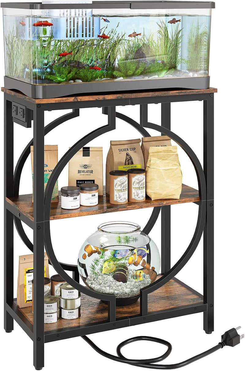 10 Gallon Aquarium Stand with Power Outlet