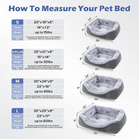 Medium Dog Beds for Medium Dogs Washable - M (30"x24"x9") / Grey - image 2
