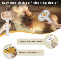 Pet Steam Brush for Dog & Cat – 3-in-1 Spray Hair Removal Comb – Steam Brush for Shedding & Grooming – Spritz Defur Comb – Includes Waterless Shampoo & Dental Wipes