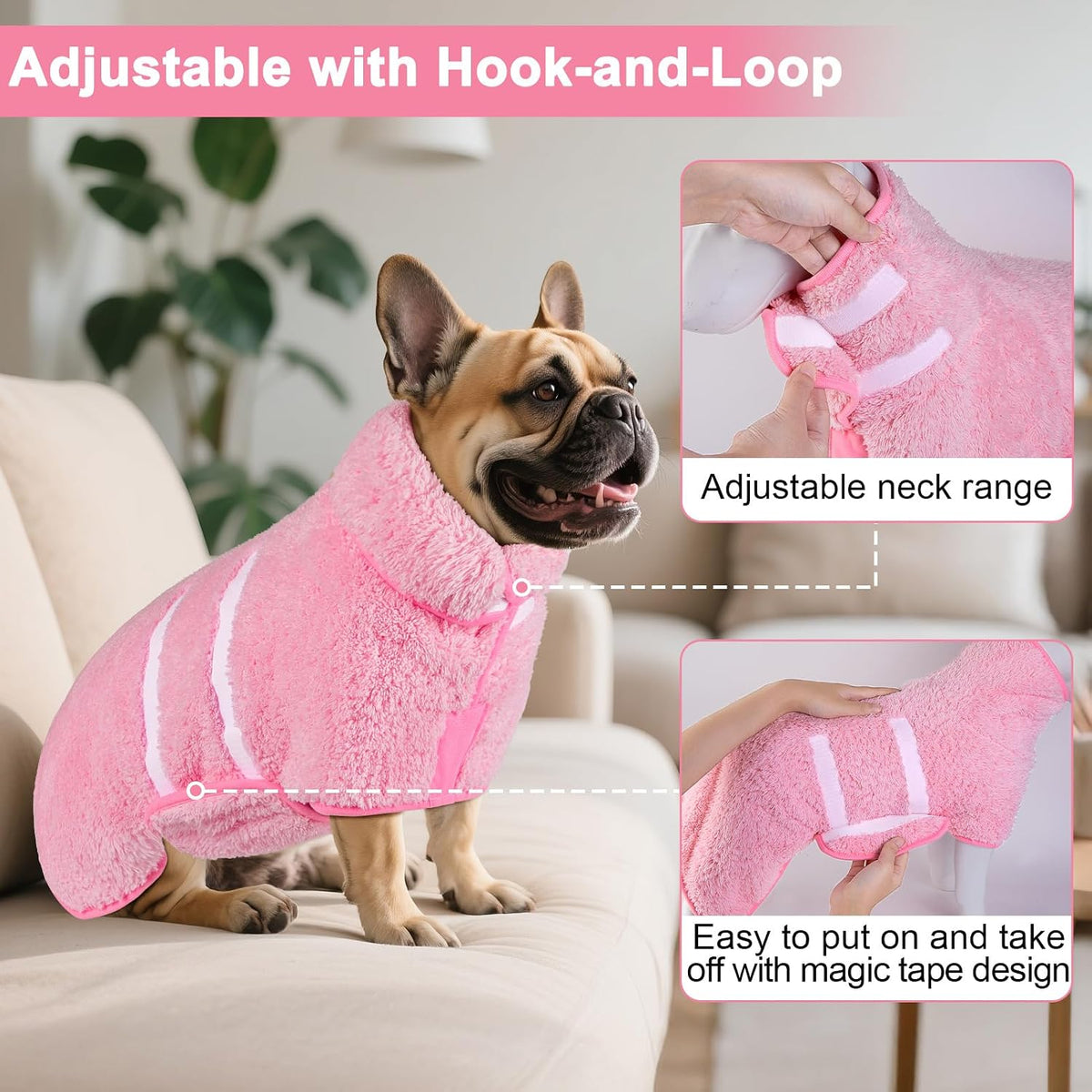 Unicorn Catcher Dog Bathrobe Super Absorbent Quick Drying Robe - Large / Pink - image 4