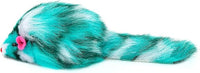 CHIWAVA 6PCS 3.1" Long Haired Furry Mice with Rattle Gradient Color Small Cat Toy Mouse Kitten Interactive Toy