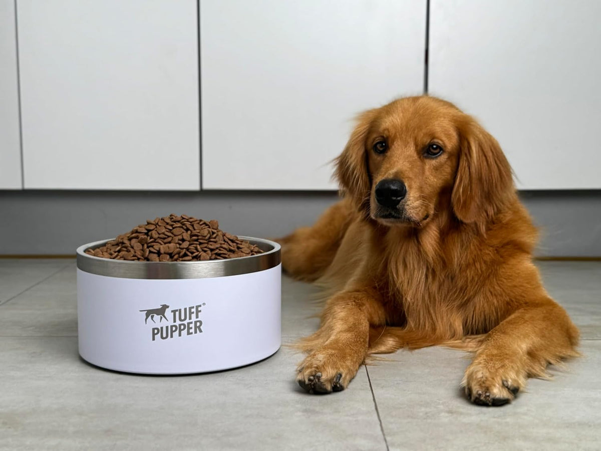 Tuff Pupper 100 oz Heavy Duty Insulated Stainless Steel Dog Bowl - 188oz / Snow White - image 2