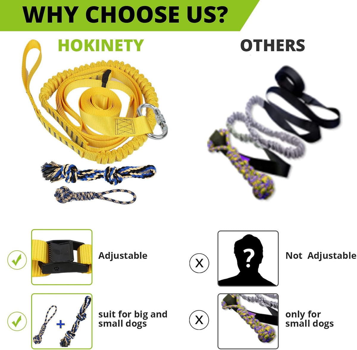Dog Hanging Bungee Tug Toy: Interactive Tether Tug-of-War for Pitbull - X-Large-Yellow-for Single Dog - image 2