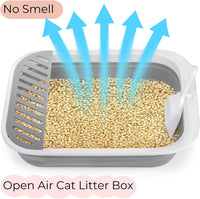 Tlence Collapsible Travel Cat Litter Box with Scoop - image 3