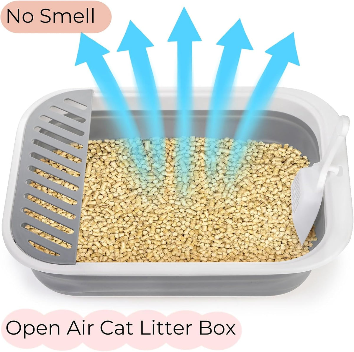 Tlence Collapsible Travel Cat Litter Box with Scoop - image 3
