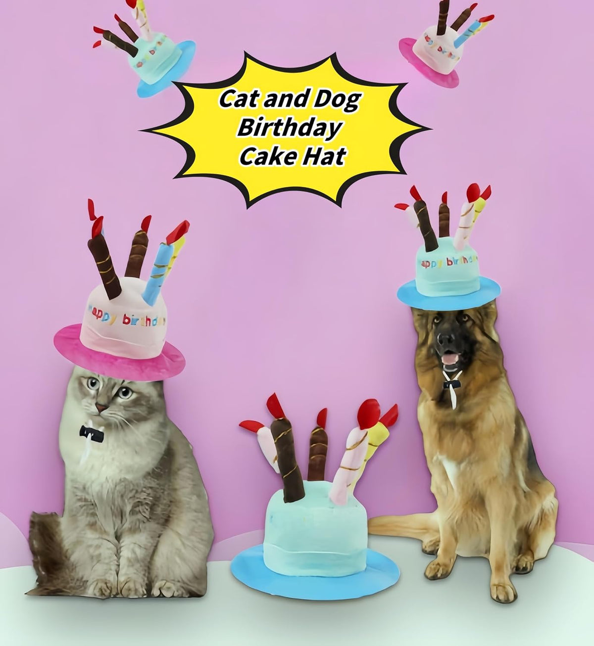 Cute Pet Party Hat for Dogs&Cats - Blue - image 4