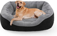 Medium Dog Beds for Medium Dogs Washable - L (35"x25"x9") / Black