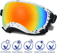 Winproof Large Dog Sunglasses with Adjustable Strap, UV Protection, Soft Goggles for Medium-Large Dogs