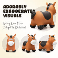 VangeBow Bouncy Horse Animal Hopper Toy for Toddlers 1-5 – Fun for Kids & Family - Black Saddle Horse - image 2