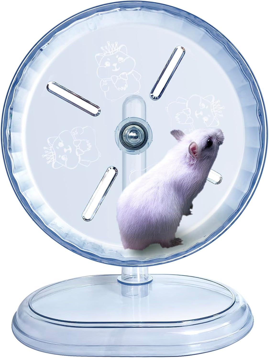 lazYYzal Silent Hamster Wheel - Ф 7 inch / White