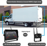 Wireless Backup Camera with Screen, Rear View Mirror Camera 1080P, Night Vision and Waterproof IP68 for RV Trailer Trucks - Tulakeey