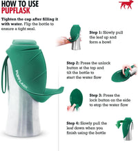 PupFlask Large Dog Water Bottle - 27 Ounce / Quetzal Green - image 3