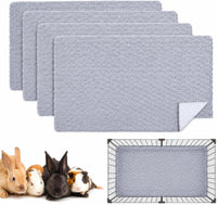 SmoothNovelty 5 Pcs Waterproof Guinea Pig Cage Liner - Gray / 22" X 47" / Waffle
