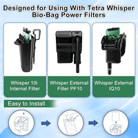 driamor 10 Pack Medium Filter Cartridges Replacement Compatible with Whisper 10i/IQ10/PF10 Aquarium Filter 5-10 Gallons
