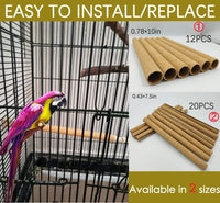 20Pcs Sand Perch Covers for Bird - Yellow / 40pcs 7.5" x 0.43" - image 3