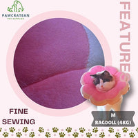 Adjustable Comfy Flower Style Elizabeth Collar for Cats and Puppies Soft Recovery Cone Pet Protective Neck Collar (Pink, Small)