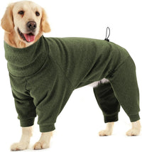 Dotoner Pullover Dog Sweater with Leash Hole - X-Large / Green