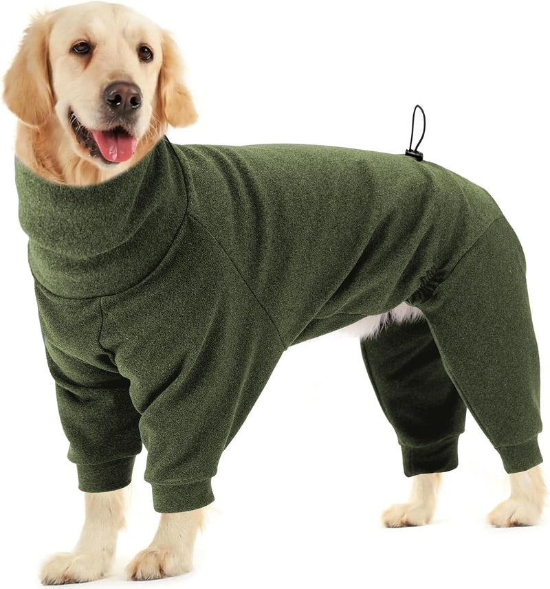 Dotoner Pullover Dog Sweater with Leash Hole - X-Large / Green