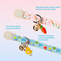 Halloween Cat Collar-2Pack Autumn Pumpkin Kitten Collars-Funny - EasterBunnyChicks&CarrotsBow - image 2