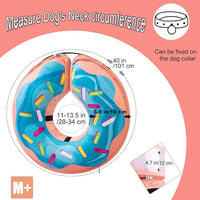 Inflatable Dog Cone Collar with Enhanced Anti-Licking, Soft Neck Donut for Dogs Cats, Recovery Pet Cone Collar After Surgery for Large Medium Small Dogs (Donut Blue, Medium+)