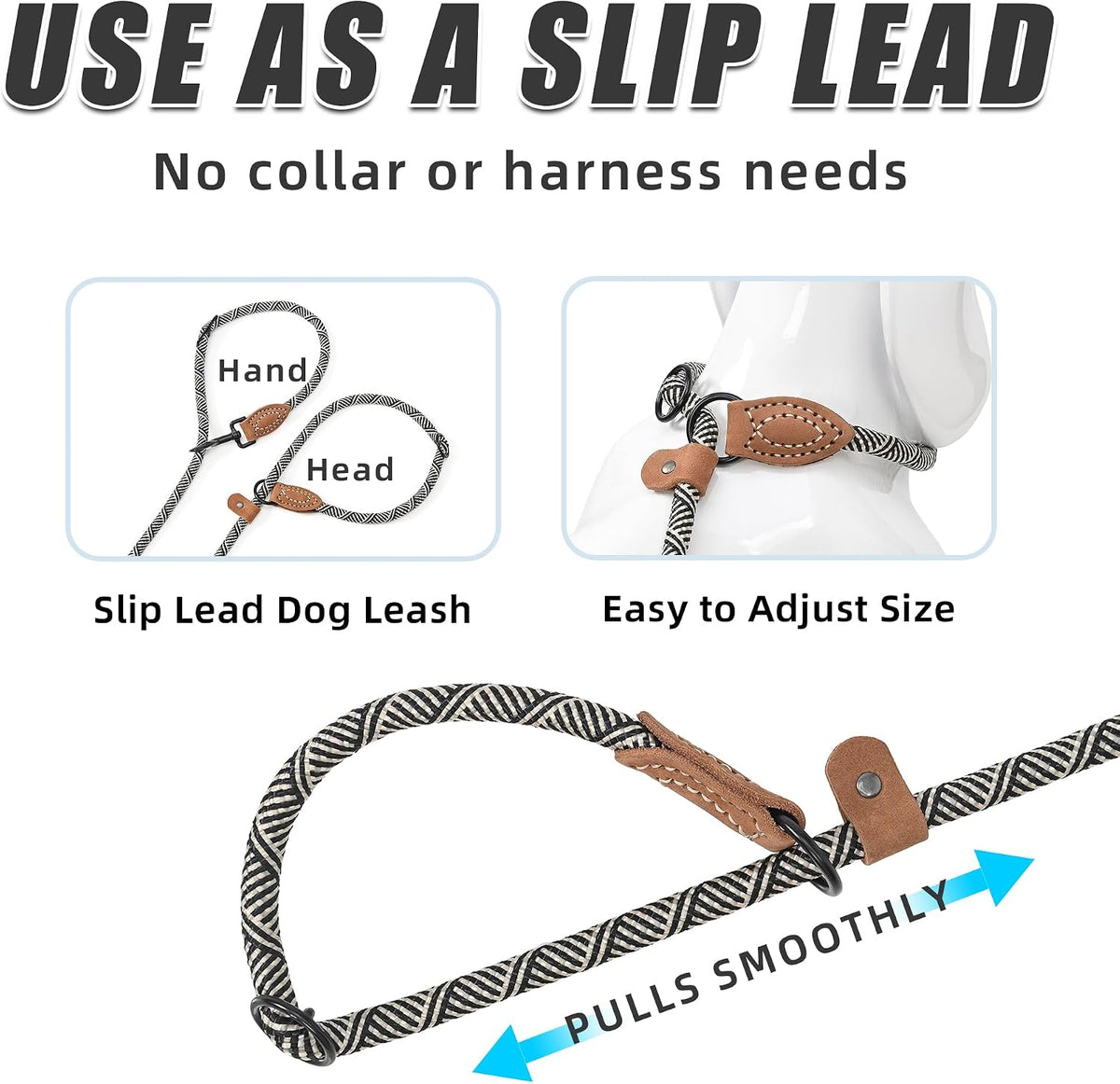 Mile High Life Hands Free Dog Leash - White / 8FT Hands Free - image 3