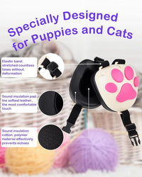 Calming Earmuffs for Cats and Small Dogs - for Anxiety Relief - Noise Canceling for Fireworks, Thunderstorms, Pet Grooming & Force Drying - Dog Ear Muffs Noise Protection (White, Medium)