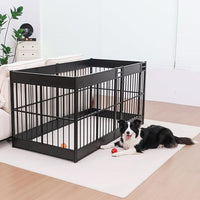 Dog Playpen, 35.4" Height Dog Pen Indoor, Heavy Duty, Safe and Sturdy, Furniture Style Puppy Pen