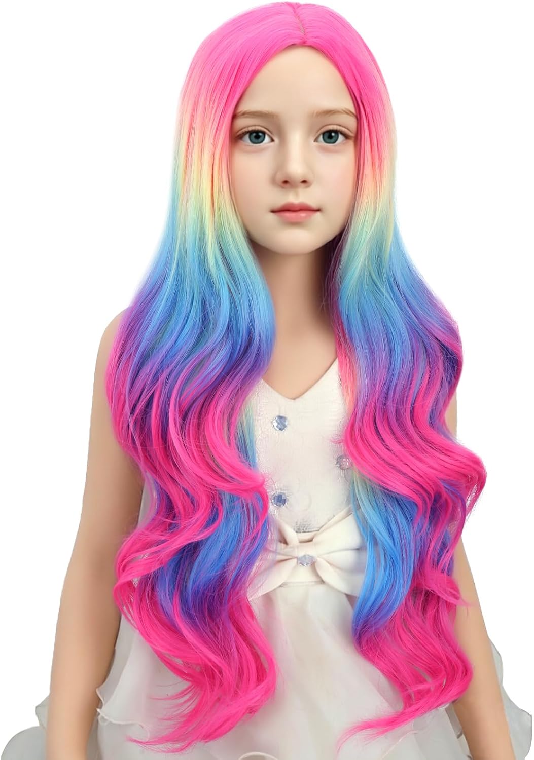 Edivd kids ginger wig with long orange wavy curls - view 12