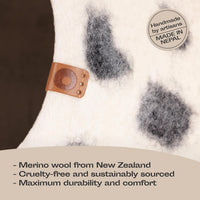 Cat Cave, New Zealand Wool Bed for Indoor Cats - Snow Leopard / Large - image 3