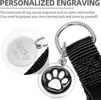 PUPTECK No Pull Dog Harness Soft Adjustable Basic Nylon Step in Puppy Vest Outdoor Walking with ID Tag and A-ir Tag Case, Black, S