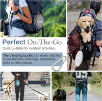 Pawaboo Collapsible Travel Dog Bowls 2 Pack with Lids&Carabiners - 450ml(Pack of 2) / Blue + Grey - image 3